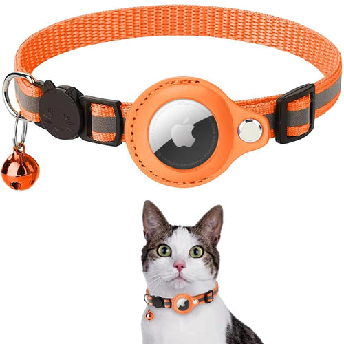 Reflektierendes AirTag-Halsband mit integrierter AirTag-Halterung | Für Hunde & Katzen