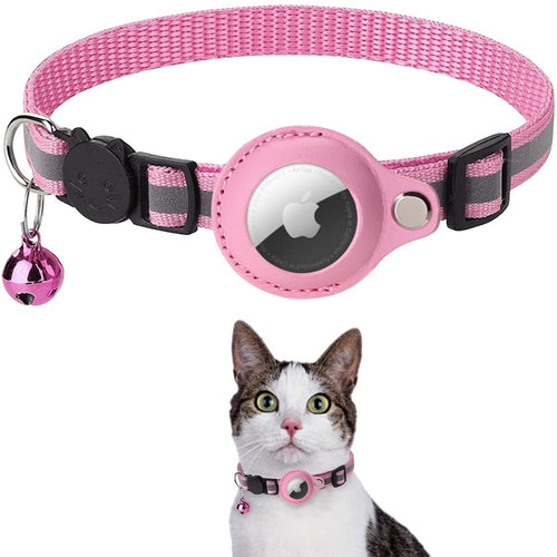 Reflektierendes AirTag-Halsband mit integrierter AirTag-Halterung | Für Hunde & Katzen
