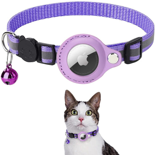 Reflektierendes AirTag-Halsband mit integrierter AirTag-Halterung | Für Hunde & Katzen