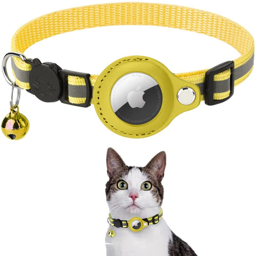 Reflektierendes AirTag-Halsband mit integrierter AirTag-Halterung | Für Hunde & Katzen