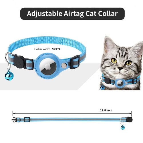 Reflektierendes AirTag-Halsband mit integrierter AirTag-Halterung | Für Hunde & Katzen