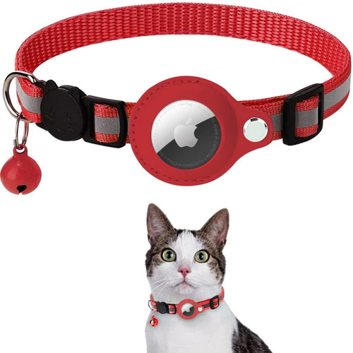 Reflektierendes AirTag-Halsband mit integrierter AirTag-Halterung | Für Hunde & Katzen