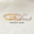 Ring mit Pfotenabdruck,Personalisierter Hundenamen-Ring