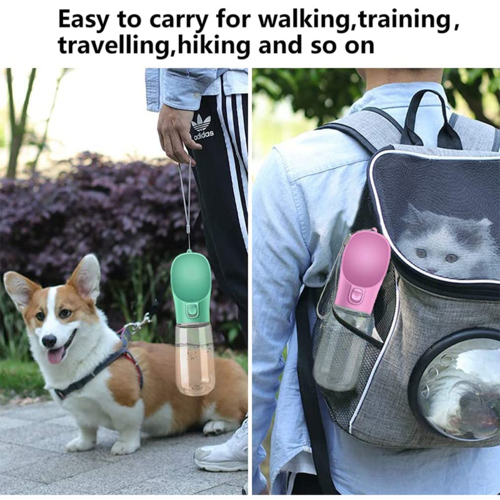 Tragbarer Futter- & Wasserspender für Hunde und Katzen