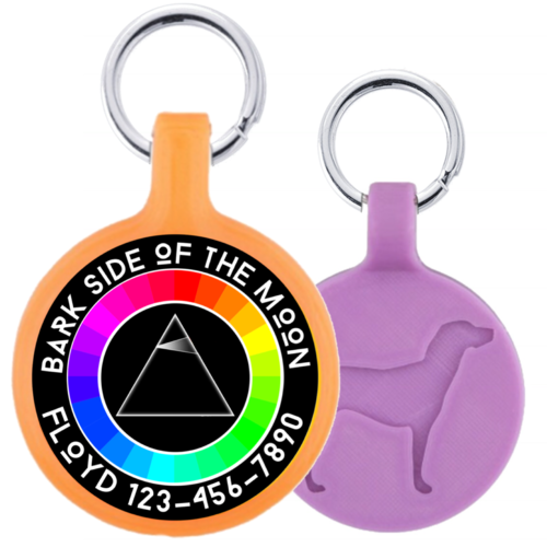 Personalisierte Haustiermarke „Bark Side of the Moon“